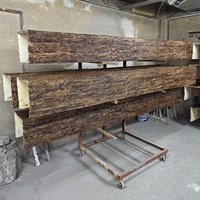 Prix bon marché Mousse de polyuréthane Faux bois Poutres PU Plafond Poutre Étain Café Installation facile pour la conception de villa
