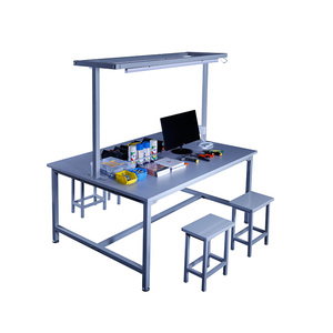 2025 Factory Outlet New Double Sided bàn làm việc với ánh sáng Rack cho kho sử dụng - Product Image 2