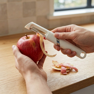 Ensemble de 7 ustensiles de cuisine blanc crème, écologiques, sans BPA, compatibles lave-vaisselle, comprenant un coupe-pizza, une cuillère à glace et un éplucheur, pour une maison esthétique - Product Image 5