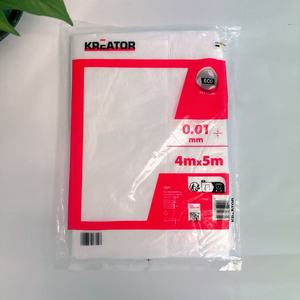 Bâche anti-poussière en polyéthylène transparente, toile de protection en plastique pour la peinture - Product Image 3