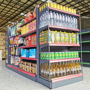 Estantería de exhibición de acero de doble cara Sanyang, góndolas modernas apilables para supermercados y tiendas de comestibles - Product Image 3