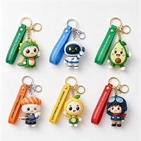 Porte-clés mascotte 3D personnalisé en PVC avec dragonne assortie pour la promotion de marque et les cadeaux d'entreprise