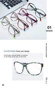 Mới hợp thời trang phụ nữ thanh lịch thiết kế ngọc trai mèo mắt cảnh tượng khung quang thời trang chống ánh sáng màu xanh Kính đọc sách presbyopic - Product Image 5