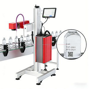 Nueva Impresora Láser de CO2 Mejorada para Marcar Latas y Botellas de Bebidas con Cinta Transportadora, Compatible con DXF/<span class=keywords><strong>BMP</strong></span> - Product Image 1