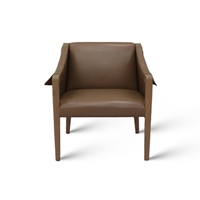 Fauteuil lounge moderne en bois de chêne massif rembourré pour hall d'hôtel et salon