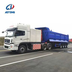 Semi-remorque benne <span class=keywords><strong>arrière</strong></span> robuste à 3 essieux, 40 m³, 60 tonnes, avec benne hydraulique, pour l'exploitation minière et le transport de sable et d'agrégats - Product Image 3