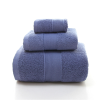 Factory Wholesale Luxury Dobby Bath Towel Sets 100% Cotton Soft Absorbent Bathroom Sets