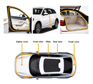 Tira de sellado de aislamiento acústico <span class=keywords><strong>para</strong></span> coche, gruesa, antirruido, costura universal <span class=keywords><strong>para</strong></span> puerta de coche, tira de goma, silencioso, antipolvo - Product Image 4