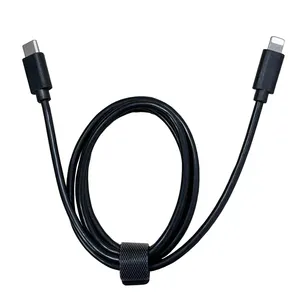 Kabel pengisian daya Data untuk ponsel, kabel pengisian daya USB C ke 8 Pin pengisian daya Cepat 3A