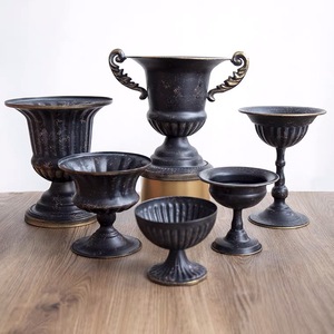 Traditional Iron Tabletop <b>Vase</b> Set For Wedding Decor And Home Decoration - Product Image 1