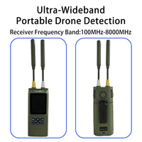 Detector de Drones Portátil de Banda Ultra Ancha Shengli W08, Escáner de Banda Completa de 100MHz-8000MHz, Alcance de 1km, Batería de 7h, OFDM FM FPV Anti-Drones