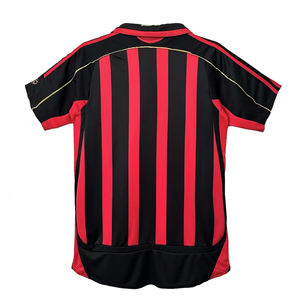 Uniformes de Fútbol de Verano, Cuello Redondo, Manga Corta, Retro, Camiseta Local del Milán 2006/07, Impresión Personalizada, Secado Rápido, Unisex, Adulto - Product Image 2