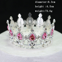 Petit diadème baroque en strass Couronne Polyvalent Graduation Saint Valentin Halloween Noël Nouvel An Gâteau Bouquet Accessoire