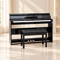 Piano numérique droit 88 touches haute performance avec interface MIDI, 3 pédales, 800 sons et touches lestées