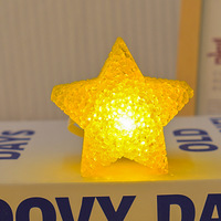 Pulsera LED recargable con batería para escenario, con diseño de estrella de cinco puntas, accesorio luminoso para actuaciones infantiles, cobre, venta al por mayor OEM