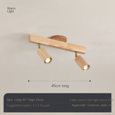 Type A Couleur Bois 2 Têtes [45cm] Lumière Chaude