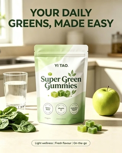 Marque privée OEM/ODM |   Gummies véganes à la pectine, à base d'extrait naturel de blé, d'orge et de spiruline, pour le soutien de la santé digestive - Product Image 4