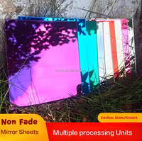 Panneau de miroir acrylique d'affichage de mur de fer avec la plaque de plexiglass