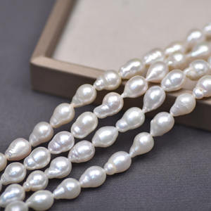 Baroque Shaped 6-7mm White Freshwater Droplet <b>Pearls</b> <b>Loose</b> DIY Semi-Finished Natural Color - Product Image 2