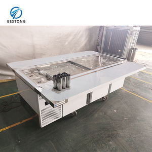 Comptoir réfrigérant commercial pour salade, plan <span class=keywords><strong>de</strong></span> travail en acier inoxydable, réfrigérant à température unique R134a, préparation <span class=keywords><strong>de</strong></span> salades - Product Image 3