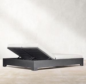 Meubles <span class=keywords><strong>de</strong></span> jardin d'extérieur, style moderne, design simple, transats doubles, plage, aluminium - Product Image 3