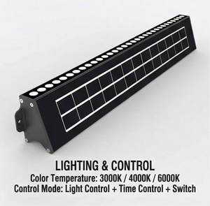 Lámpara Solar LED de Pared 10W IP65 Impermeable para Exteriores, Luz Lineal con Batería de 15Ah, Lámpara de Seguridad Solar con Encendido/Apagado Automático al Anochecer/Amanecer - Product Image 5