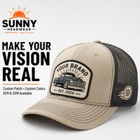 Casquette Trucker en Maille à Visière Courbe avec Logo Brodé 5 Panneaux Personnalisé de Haute Qualité