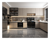 Fabricant de meubles de cuisine modernes en panneaux de mélamine sur mesure