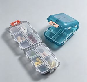 Portapillole in Plastica PP con 10 Scomparti, Contenitore Sigillato per Medicinali, Mini Organizzatore per Farmaci da Viaggio per Uso Quotidiano e All'aperto - Product Image 6