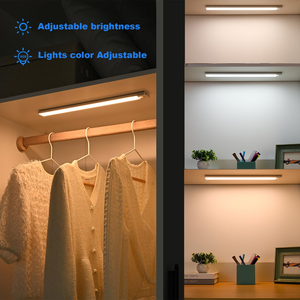 Éclairage intérieur ultra-fin, 3 couleurs, à intensité variable, rechargeable par USB 5V, lumière LED à détecteur de mouvement pour armoire de cuisine, placard, garde-robe - Product Image 5