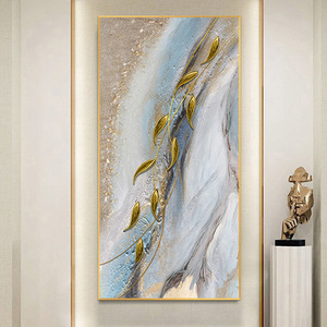 Hand Painted Oil <b>Painting</b> Abstract Art 3D Textured Metal <b>Frame</b> Entrance Hall Decorative Wall Art Living Room Sofa Hanging - Product Image 2