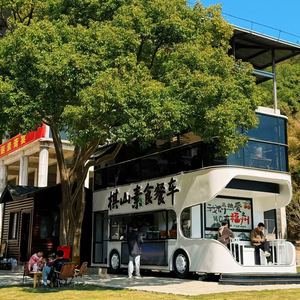 Camion de restauration rétro en forme de bus à deux étages, bar à café mobile personnalisé, remorque de restauration rapide pour sites touristiques, <span class=keywords><strong>vente</strong></span> de hot-dogs et de snacks - Product Image 6