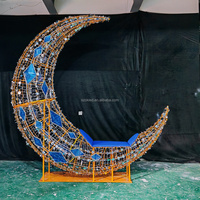 Décoration de fête de plein air, de centre commercial, de parc, de mariage, de l'Aïd, de l'Avent, de produits cadeaux pour enfants, lumières LED 3D, motif de lune, 2026