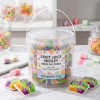 Bonbons gélifiés fruités multicolores enroulés, certifiés Halal, pour collation quotidienne, OEM ODM, vente en gros, fabricant chinois