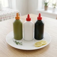 Vente directe usine – Bouteille Graza 500ml 750ml, bouteille souple en plastique mat personnalisée avec bouchon verseur pour huile d'olive et beurre de cacahuète, certifiée FDA