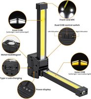 Tragbare 180-Grad-Klappbare Magnetische LED-Fitnesslampen-USB-Aufladbare Arbeitsleuchte mit Haken zum Positionieren, Reparieren und für Notfälle