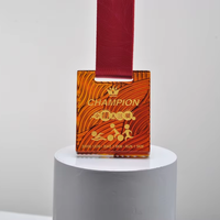 Usine En Gros Sport Trophées Médaille Plaques Récompense Médaille Avec Ruban Coloré Cristal Verre Personnalisé Trophée Médailles