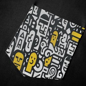 OEM T-shirt unisexe à impression personnalisée avec poche Impression numérique 100% coton de haute qualité disponible en différentes tailles - Product Image 4