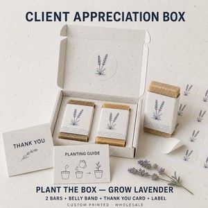 Caja de Regalo de Jabón de Papel Sembrable con Impresión Personalizada para Agradecimiento a Clientes, con Cinta Decorativa y Tarjeta de Agradecimiento, Venta al por Mayor - Product Image 1