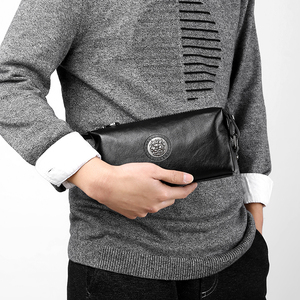 Nouvelle pochette pour <span class=keywords><strong>homme</strong></span>, <span class=keywords><strong>sac</strong></span> à <span class=keywords><strong>main</strong></span> décontracté de grande capacité, <span class=keywords><strong>sac</strong></span> à <span class=keywords><strong>main</strong></span> en <span class=keywords><strong>cuir</strong></span> souple tendance pour <span class=keywords><strong>homme</strong></span> - Product Image 4
