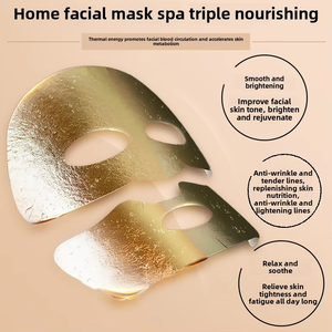 Masque facial hydratant et liftant anti-rides à base de feuille d'or supraconductrice et de molécules d'hydrogène, à base de plantes, pour peaux sèches - Product Image 5
