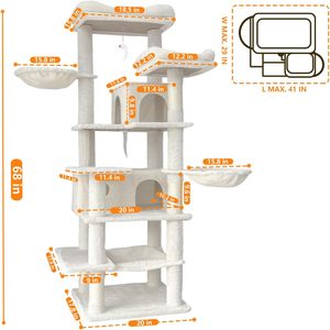 Gros moderne en bois massif grande tour d'arbre à chat de luxe confortable extérieur corde rayure fabrication personnalisée pas cher meubles pour chat de compagnie - Product Image 5