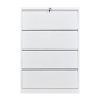 Moderno archivador lateral de almacenamiento de metal pequeño de 4 cajones para oficina, hogar, hotel, gimnasio, escuela, uso en apartamento