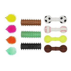 Juguete para perros hecho de goma suave que chilla, duradero para masticar, para la dentición de cachorros y cuidado dental. - Product Image 2