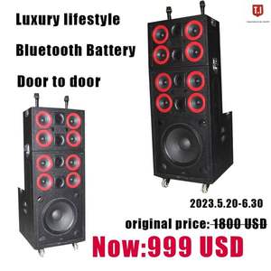 <span class=keywords><strong>Console</strong></span> de mixage audio professionnelle pour DJ avec système de sonorisation Line Array à basses puissantes, <span class=keywords><strong>en</strong></span> métal, impédance 4 Ohms, pour fêtes <span class=keywords><strong>en</strong></span> extérieur, rangement personnalisé - Product Image 2