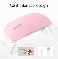 Lampe UV LED SUN MINI 6W en gros, sécheuse à ongles portable, câble USB, lampe à ongles pour le durcissement du vernis gel