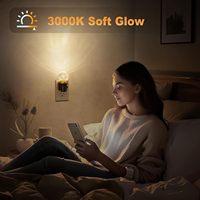Lampe de nuit LED ZHILAI Mini moderne à capteur de lumière, à intensité variable, à brancher, du crépuscule à l'aube, pour chambre à coucher et salle de bain