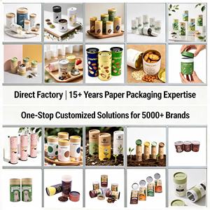 Diseño de impresión personalizado Biodegradable Papel Kraft Regalos Tubo Redondo Té Café Tuerca Dulces Botes Embalaje Cilindro Caja para Alimentos - Product Image 5