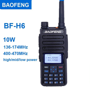Bf H6 ban đầu 10W Walkie Talkie Dual Band đài phát thanh comunicador BF-H6 ba tần số cầm tay dài chờ hai cách phát thanh - Product Image 6