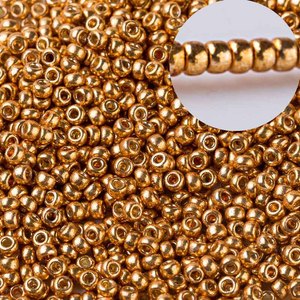<span class=keywords><strong>Miyuki</strong></span> 4203 de oro 4201 plata 11/0 japonés metálico ronda Semilla de perlas 10g por bolsa - Product Image 2